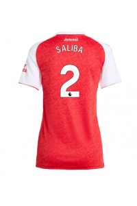 Arsenal William Saliba #2 Jalkapallovaatteet Naisten Kotipaita 2025-26 Lyhythihainen